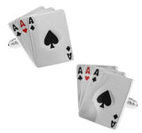 Boutons de manchettes Cartes Poker, Dollar, Euro, roulette, jeton, dés, dominos