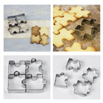 4 Emportes pièces, moules en forme de puzzle pour biscuits