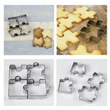 4 Emportes pièces, moules en forme de puzzle pour biscuits