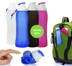 Bouteille gourde pliable incassable sans BPA pour sportifs 500ml