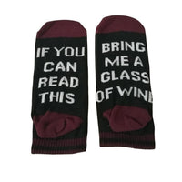 Chaussettes humoristique "Si tu peux lire ça, amène moi une bière", café, vin