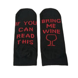 Chaussettes humoristique "Si tu peux lire ça, amène moi une bière", café, vin