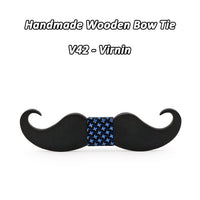 Moustache nœud papillon en bois original pour homme