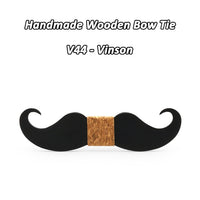 Moustache nœud papillon en bois original pour homme