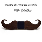 Moustache nœud papillon en bois original pour homme
