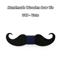 Moustache nœud papillon en bois original pour homme