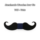 Moustache nœud papillon en bois original pour homme