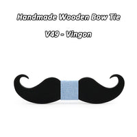 Moustache nœud papillon en bois original pour homme