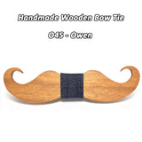 Moustache nœud papillon en bois original pour homme
