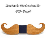 Moustache nœud papillon en bois original pour homme