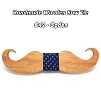 Moustache nœud papillon en bois original pour homme