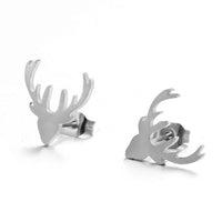 Boucles d'oreilles en formes d'animaux minimalistes (or, argent)