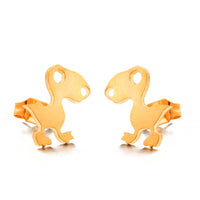Boucles d'oreilles en formes d'animaux minimalistes (or, argent)