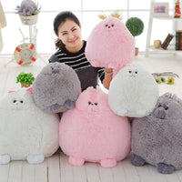 Peluche chat obèse, 30 à 50cm. Coussin chat persan mignon