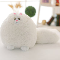 Peluche chat obèse, 30 à 50cm. Coussin chat persan mignon