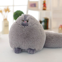 Peluche chat obèse, 30 à 50cm. Coussin chat persan mignon
