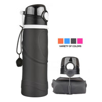 Bouteille gourde pliable incassable sans BPA pour sportifs 500ml