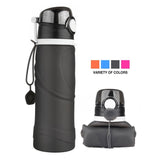 Bouteille gourde pliable incassable sans BPA pour sportifs 500ml