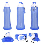Bouteille gourde pliable incassable sans BPA pour sportifs 500ml