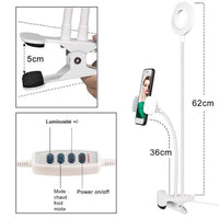 Perche à selfie support USB téléphone avec lumière LED pour se filmer