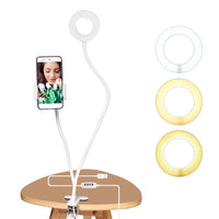 Perche à selfie support USB téléphone avec lumière LED pour se filmer