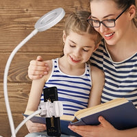 Perche à selfie support USB téléphone avec lumière LED pour se filmer