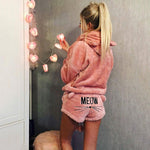 Pyjama shorty 2 pièces chat "Meow" miaou pour l'hiver
