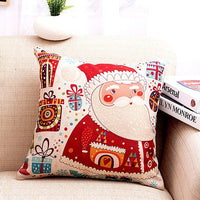 Housses de coussins de Noël, père noël, rennes, sapin. 45x45cm