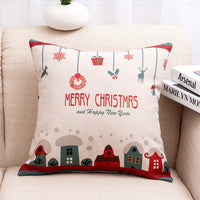 Housses de coussins de Noël, père noël, rennes, sapin. 45x45cm