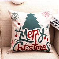 Housses de coussins de Noël, père noël, rennes, sapin. 45x45cm