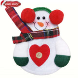 Lot de 8 décorations de table de noël, housses de couverts père noël