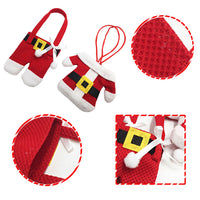 Lot de 6 portes couverts de noël, décorations de table père noël