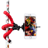 Support flexible pieuvre bleutooth pour téléphone. Perche à selfie qui s'accroche partout !