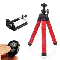 Support flexible pieuvre bleutooth pour téléphone. Perche à selfie qui s'accroche partout !