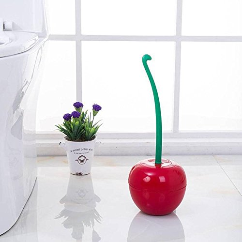 Sonew Brosse de toilette Cerise - Porte-brosse Toliet de nettoyage