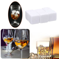 6 glaçons réutilisables en pierre naturelle. Pierres à whisky ou autre boissons !