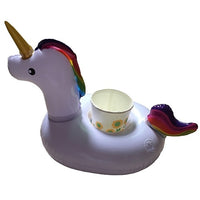 Bouée gonflable pour canette de bière. Porte gobelet flottant Licorne, Flamant rose