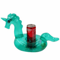 Bouée gonflable pour canette de bière. Porte gobelet flottant Licorne, Flamant rose