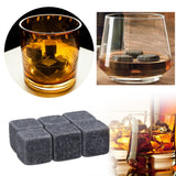 6 glaçons réutilisables en pierre naturelle. Pierres à whisky ou autre boissons !