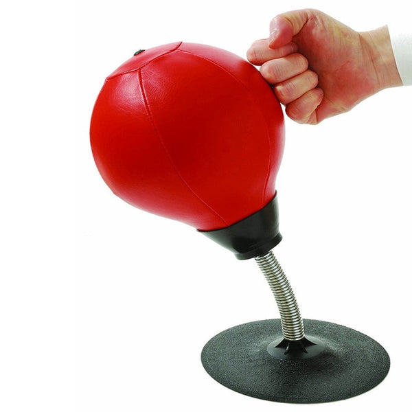 Sac de Frappe Anti-Stress Punching Ball de Bureau 13 cm x 40 cm Balle de  Punching de Bureau Stress Buster avec Ventouse pour Bureau Maison Vitesse  et