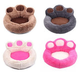 Panier pour chat et chien, en forme de patte d'ours. Lit ou niche confortable
