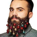 12 boules de décoration pour barbe, façon sapin de noël