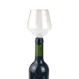 Verre de vin original qui fait bouchon, pour boire à la bouteille de manière insolite ! 260ml