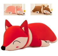 Peluche renard géant, oreiller ou coussin mignon de 35 à 90cm