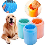 Lave pattes portable pour chiens et chats. Pot avec brosses intégrées