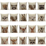 Housses de coussin bébé animaux sauvages 45 x 45 cm
