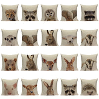 Housses de coussin bébé animaux sauvages 45 x 45 cm