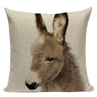 Housses de coussin bébé animaux sauvages 45 x 45 cm
