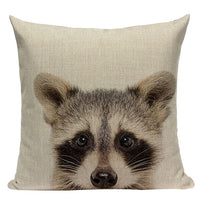 Housses de coussin bébé animaux sauvages 45 x 45 cm