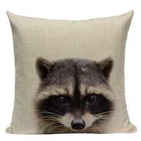 Housses de coussin bébé animaux sauvages 45 x 45 cm